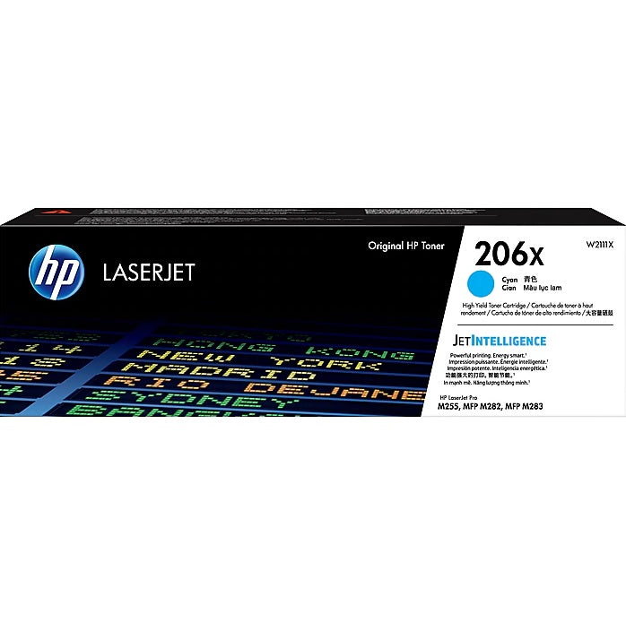 HP 206X W2111X Cyan High Yield Toner Cartridge