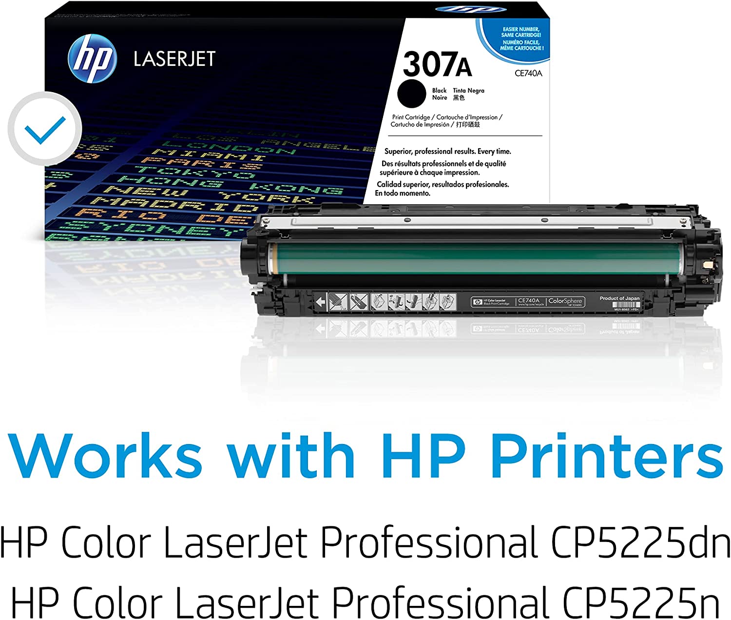 HP 307A CE740A Black Standard Yield Toner Cartridge