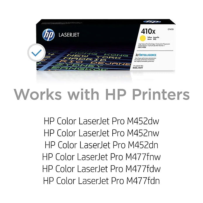 HP 410X CF412X Yellow High Yield Toner Cartridge