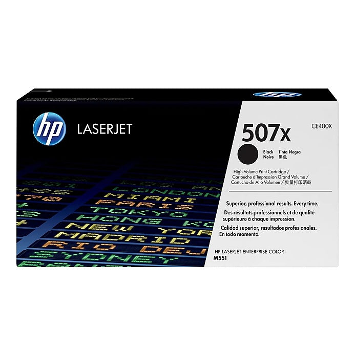 HP 507X CE400X Black High Yield Toner Cartridge