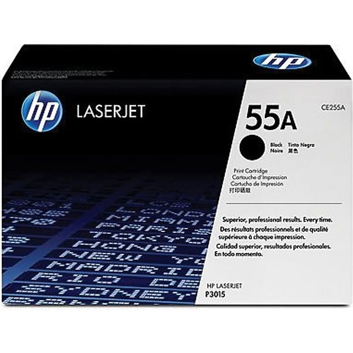 HP 55A CE255A Black Standard Yield Toner Cartridge - 2 Each