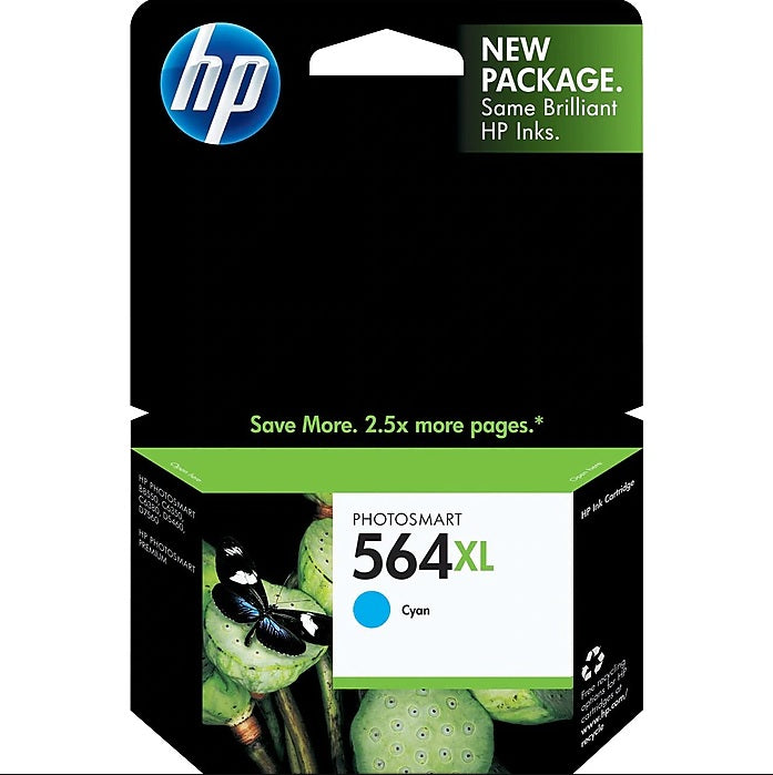 HP 564XL CB323WN#140 Cyan High Yield Ink Cartridge