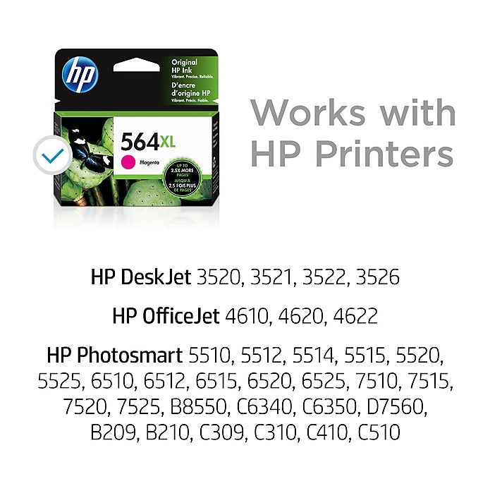 HP 564XL CB324WN#140 Magenta High Yield Ink Cartridge