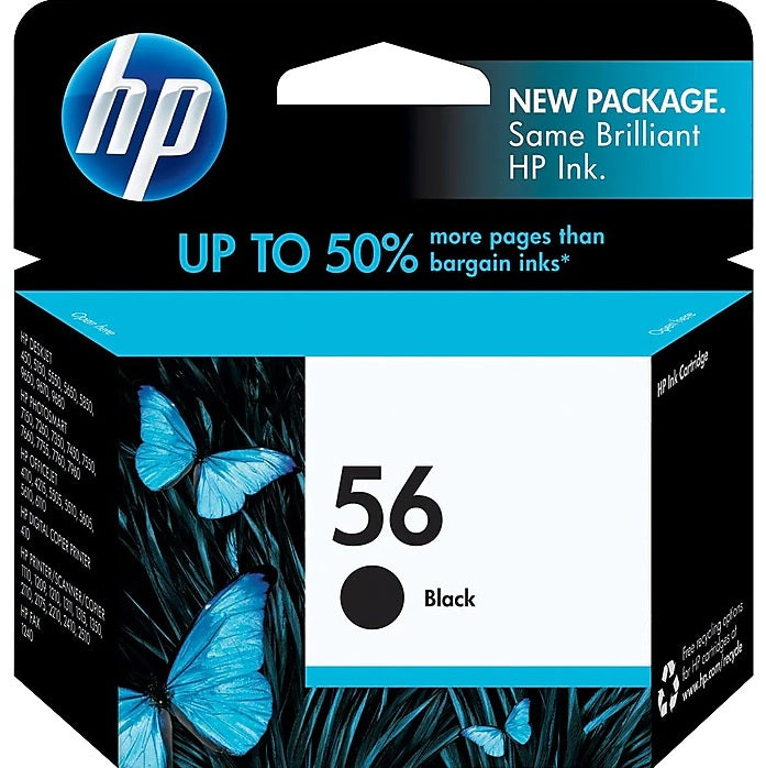 HP 56 C6656AN#140 Black Standard Yield Ink Cartridge