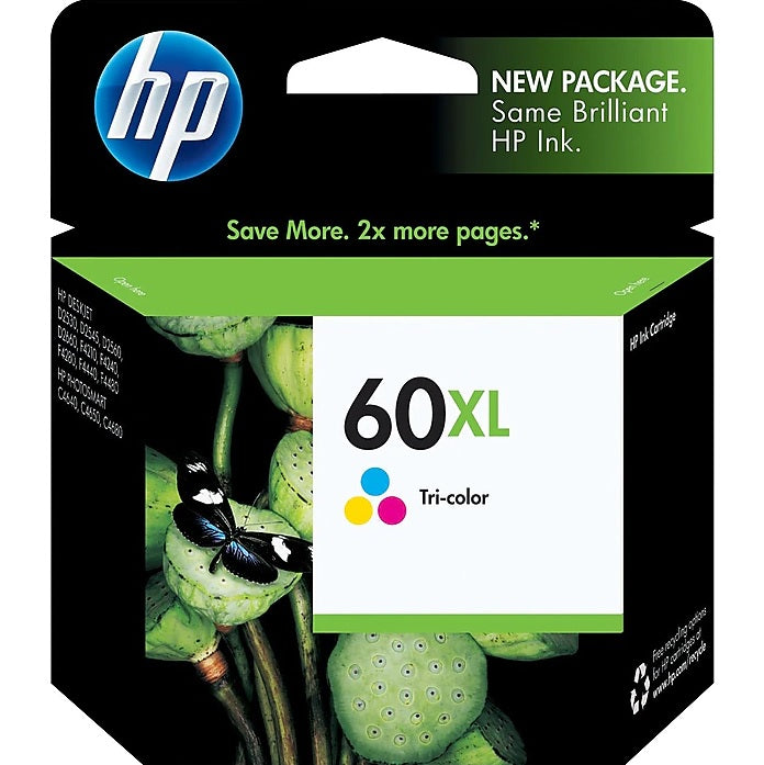 HP 60XL CC644WN#140 Tri-Color High Yield Ink Cartridge
