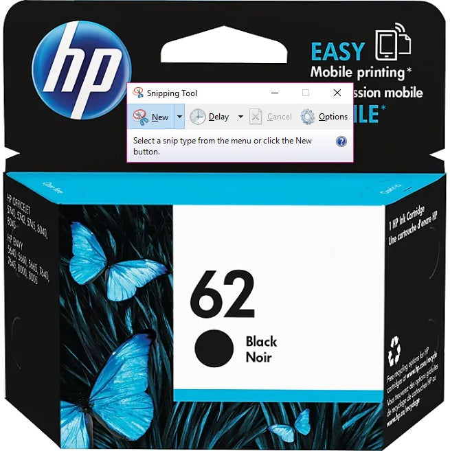 HP 62 C2P04AN#140 Black Standard Yield Ink Cartridge