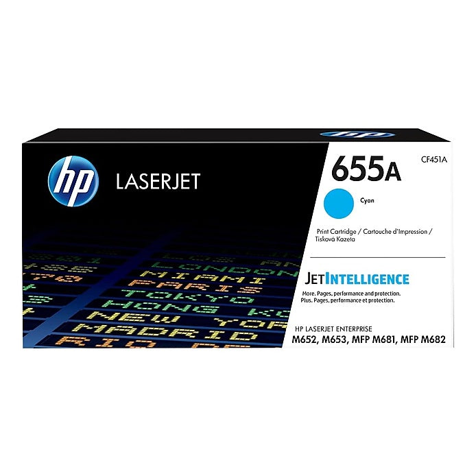 HP 655A CF451A Cyan Standard Yield Toner Cartridge