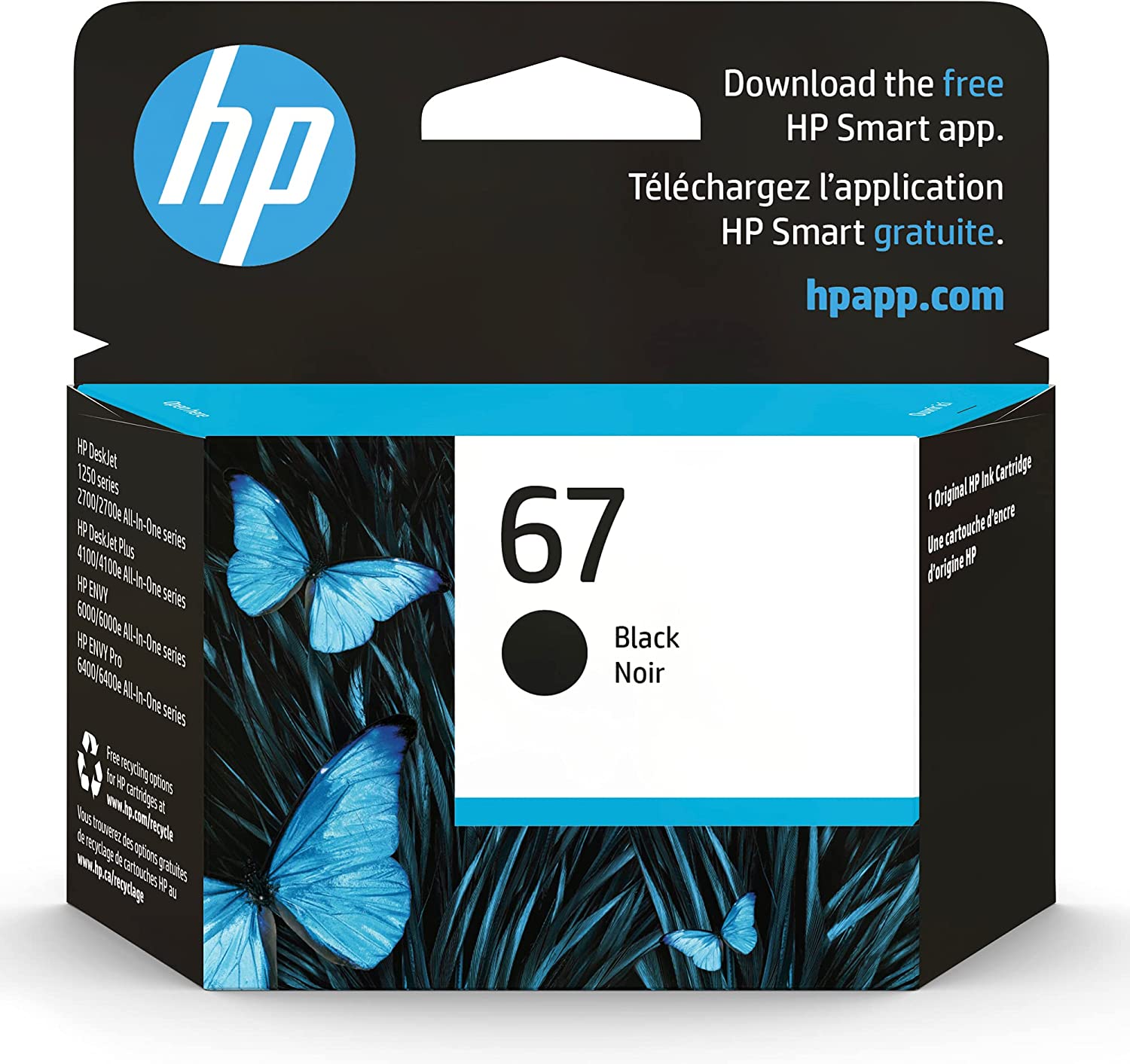 HP 67 3YM56AN#140 Black Standard Yield Ink Cartridge