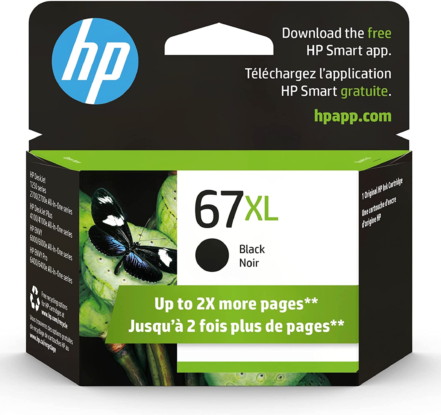 HP 67XL 3YM57AN#140 Black High Yield Ink Cartridge