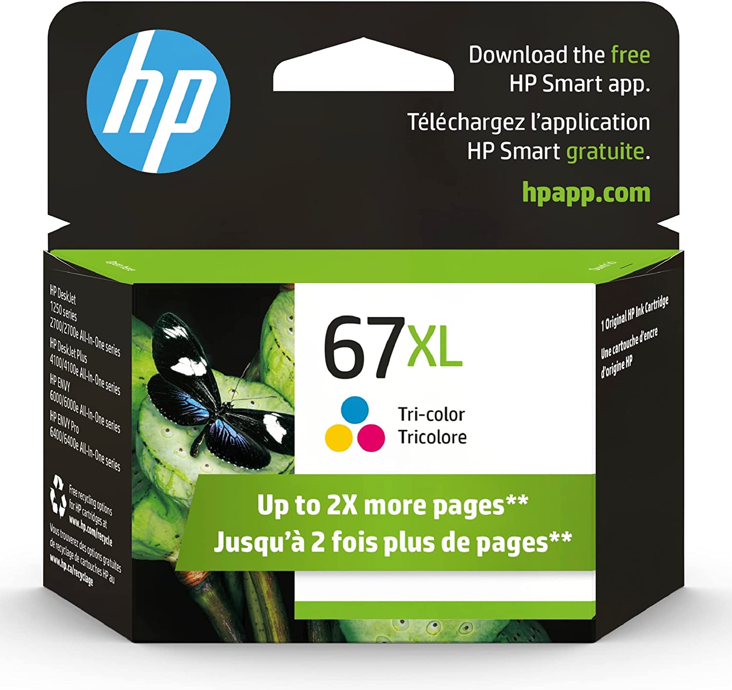 HP 67XL 3YM58AN#140 Tri-Color High Yield Ink Cartridge