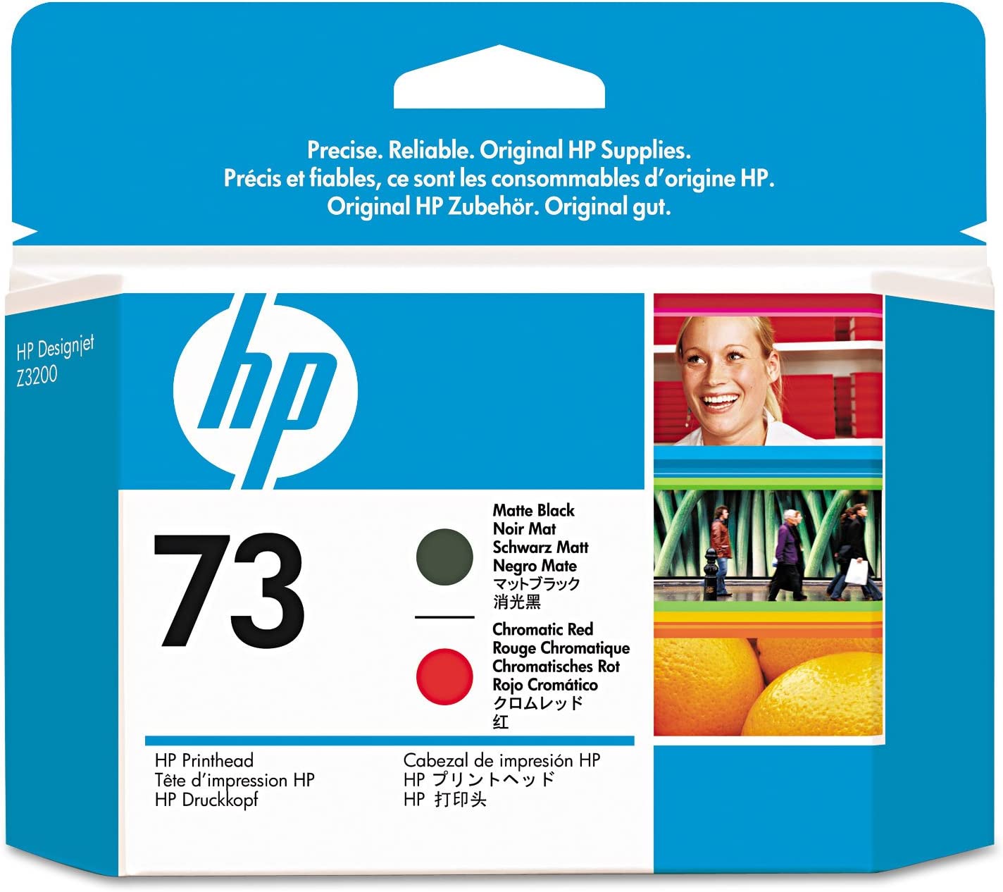 HP 73 CD949A Black Matte/Chromatic Red Printhead Cartridge