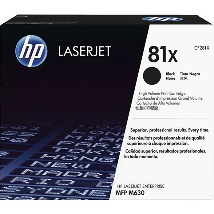 HP 81X CF281X Black High Yield Toner Cartridge - 2 Each