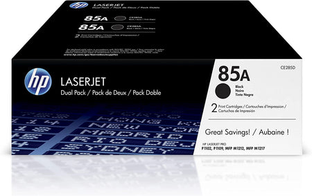 HP 85A CE285D Black Standard Yield Toner Cartridge, 2-Pack