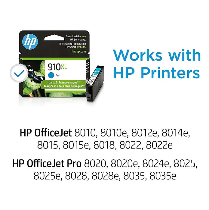 HP 910XL 3YL62AN#140 Cyan High Yield Ink Cartridge