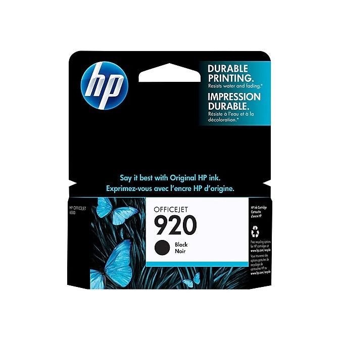 HP 920 CD971AN#140 Black Standard Yield Ink Cartridge