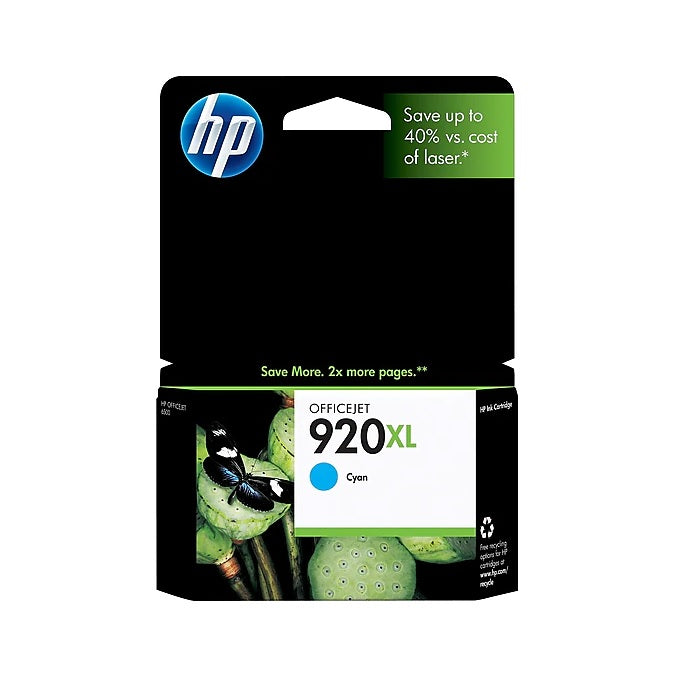 HP 920XL CD972AN#140 Cyan High Yield Ink Cartridge