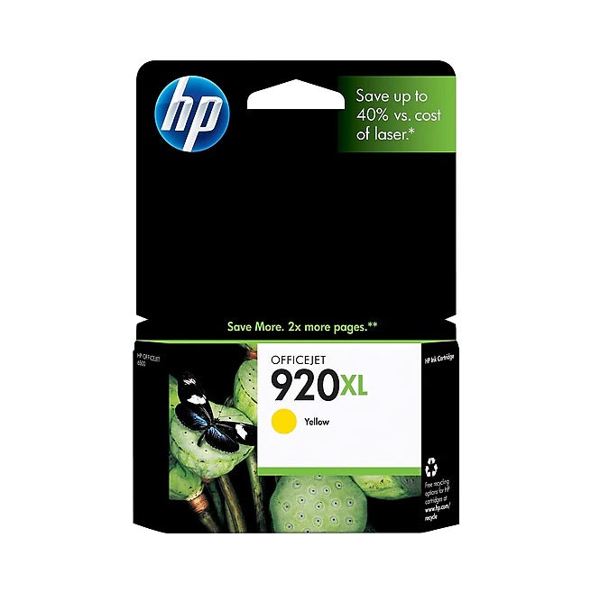 HP 920XL CD974AN#140 Yellow High Yield Ink Cartridge