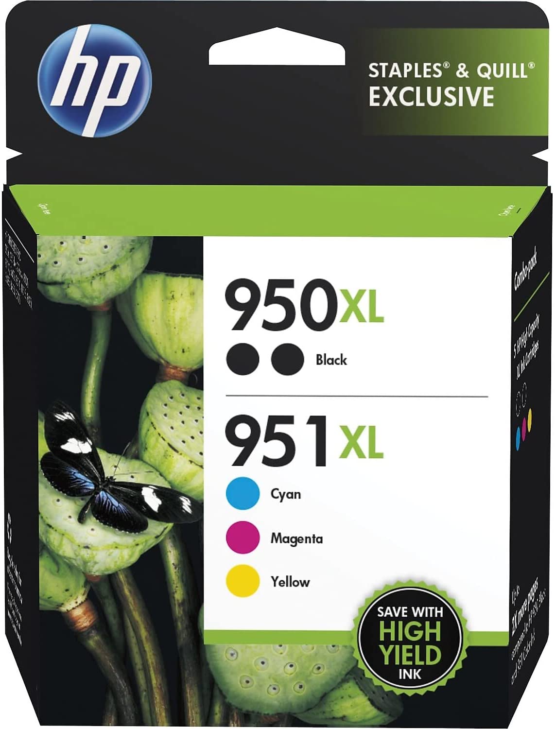 4 PK 950XL 951XL Ink Cartridge Black & Color Combo Set for HP 950