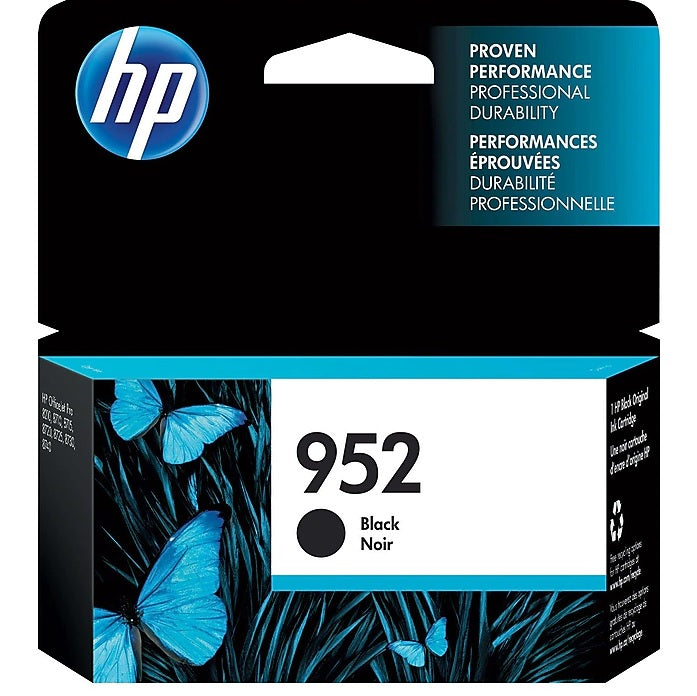 HP 952 F6U15AN#140 Black Standard Yield Ink Cartridge - 2 Each