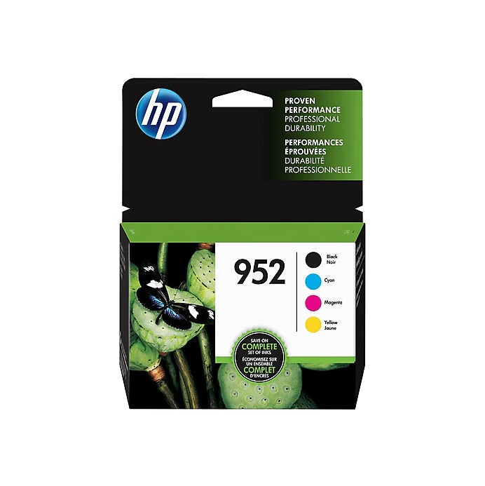 HP 952 X4E07AN#140 Black, Cyan, Magenta, Yellow Standard Yield Ink Cartridge, 4-Pack