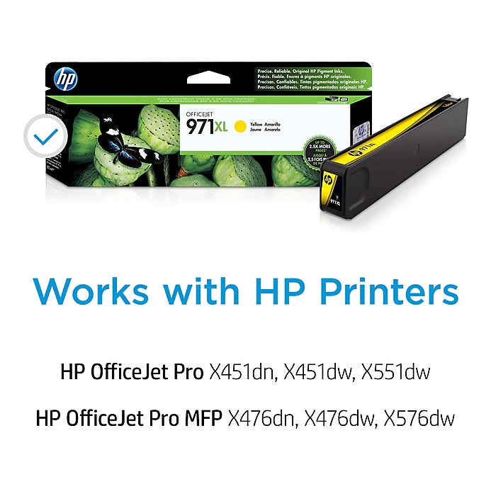 HP 971XL CN628AM Yellow High Yield Ink Cartridge