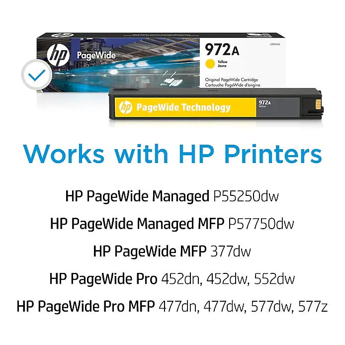 HP 972A L0R92AN Yellow Standard Yield Ink Cartridge