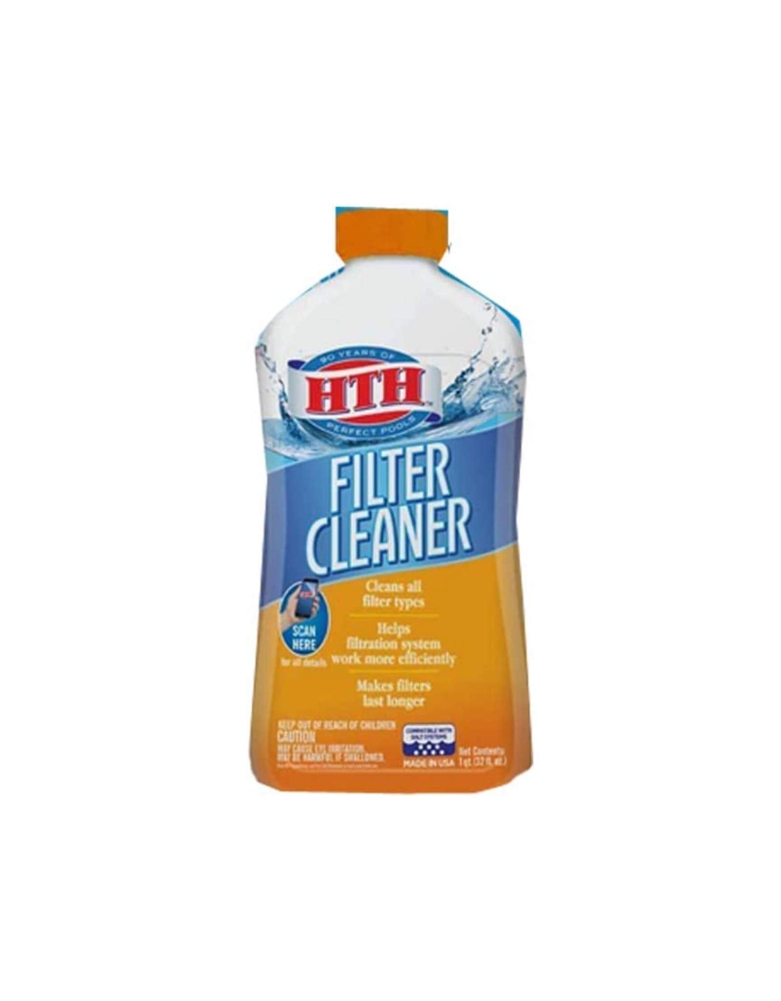 HTH 67025 Filter Cleaner Care, Cleans All Filter Types, 1 Quart
