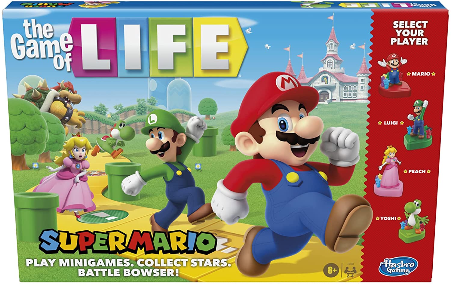 HasbroGaming The Game of Life: Super Mario Edition Board Game - for Kids Ages 8 and Up