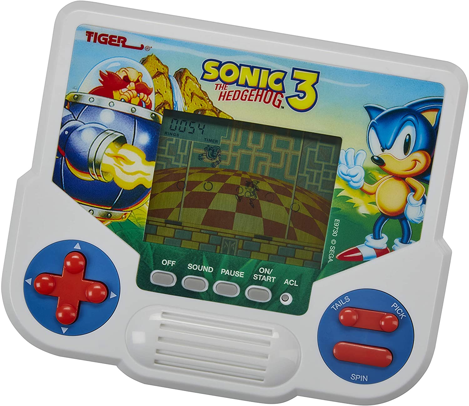 Hasbro Gaming Tiger Electronics Sonic The Hedgehog 3 Electronic LCD Video Game, Retro-Inspired Edition