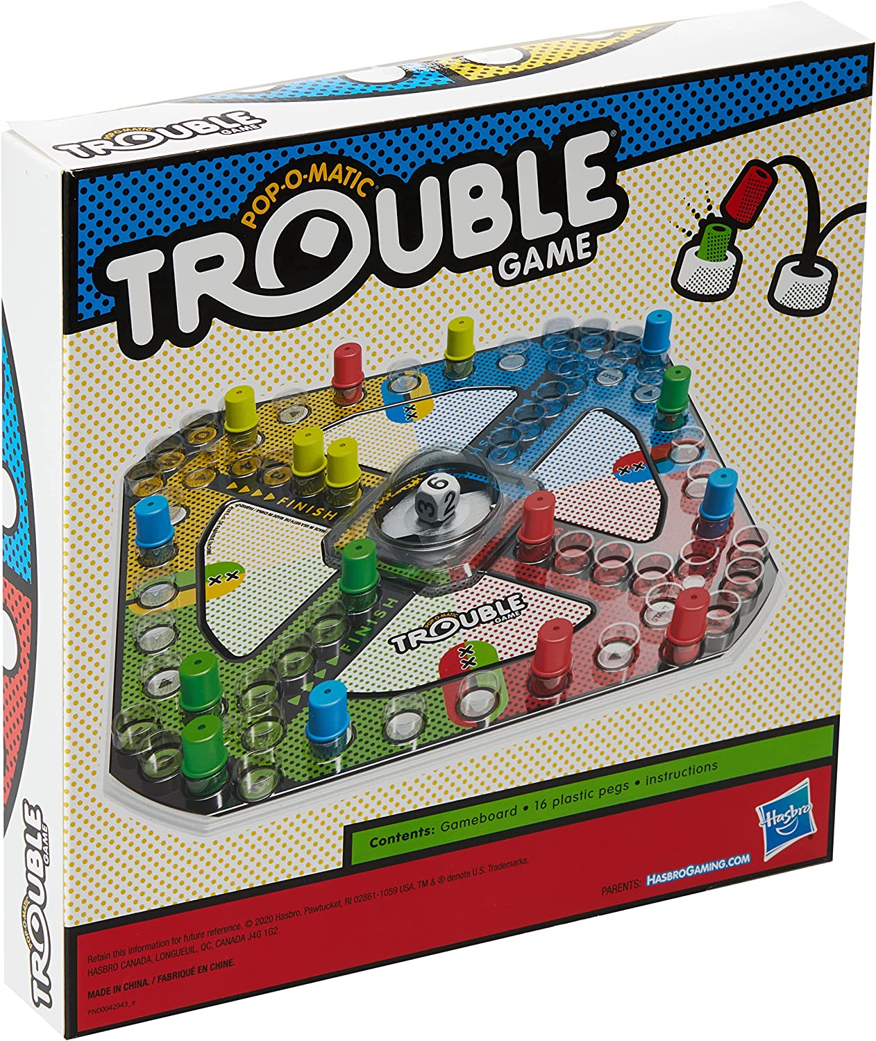 Hasbro Gaming Trouble Board Game, 2-4 Players - For Kids 5 Years and U –  AERii