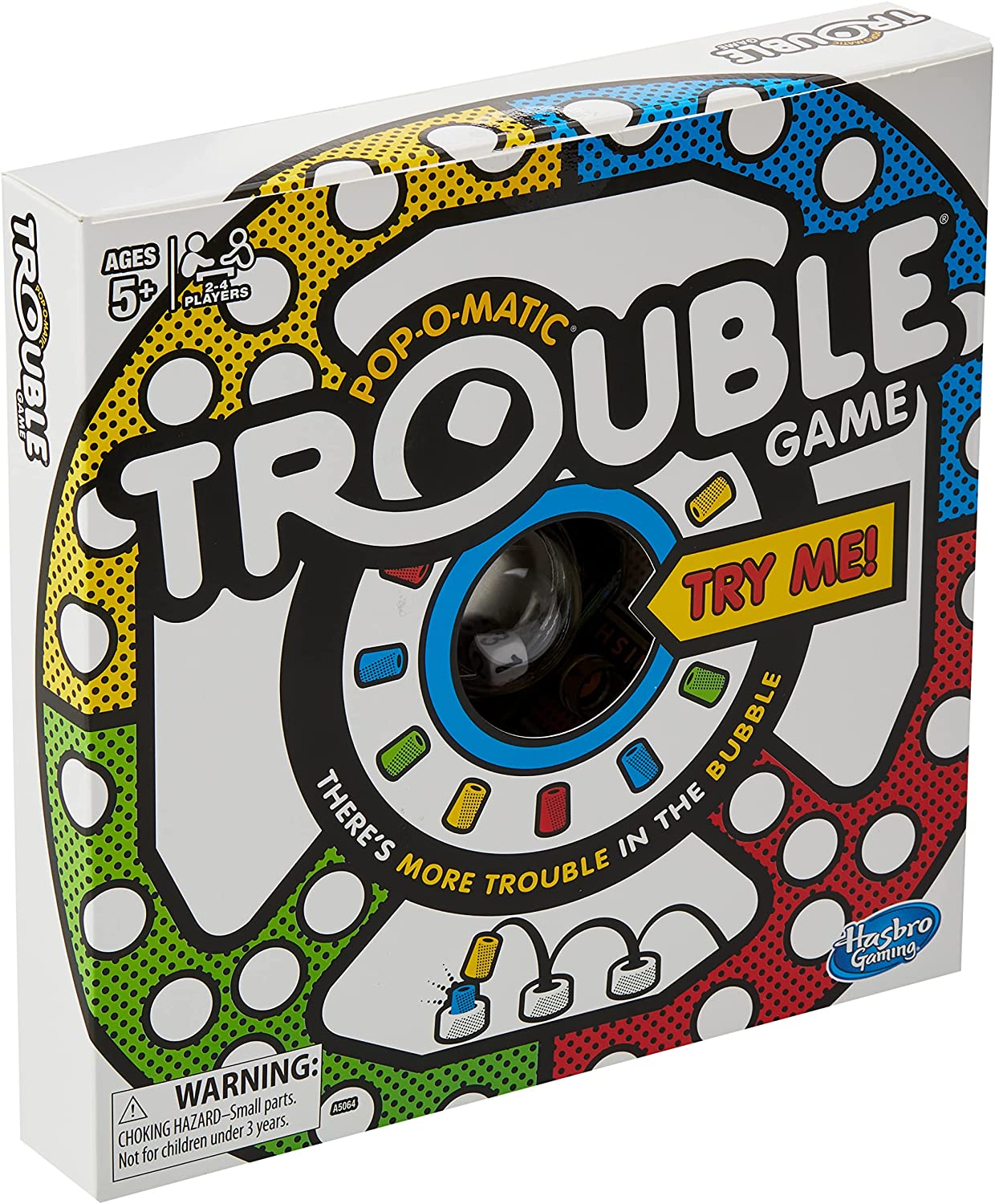 Hasbro Gaming Trouble Board Game, 2-4 Players - For Kids 5 Years and Up