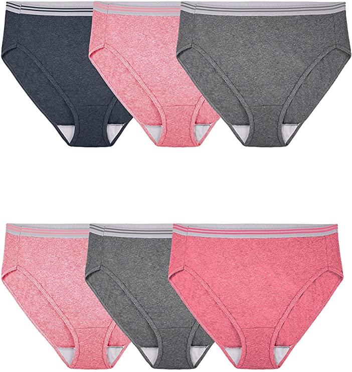 Fruit of the Loom Women's Plus Size Fit for Me 5 Pack Assorted
