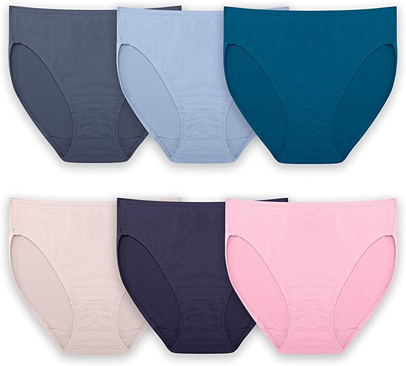 FRUIT OF THE LOOM WOMEN'S MICRO MESH LOW-RISE BRIEFS 8 PACK