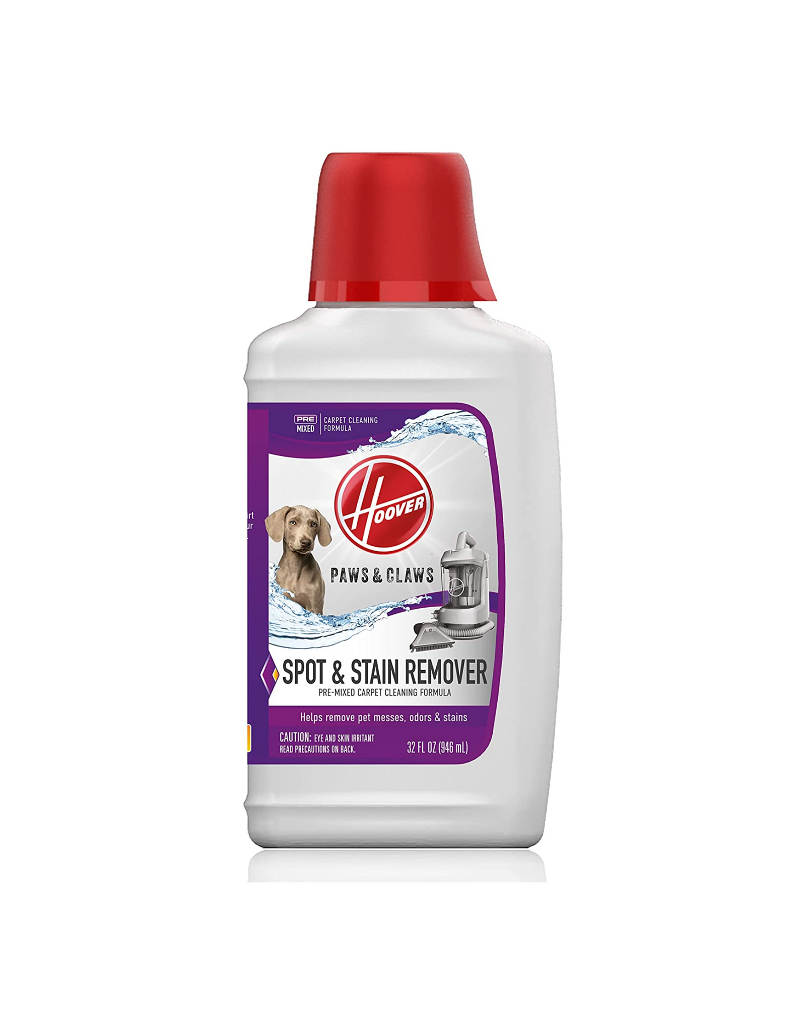 Hoover Carpet Paws & Claws Premixed Spot Stain Remover AH30940, 32 fl oz, White