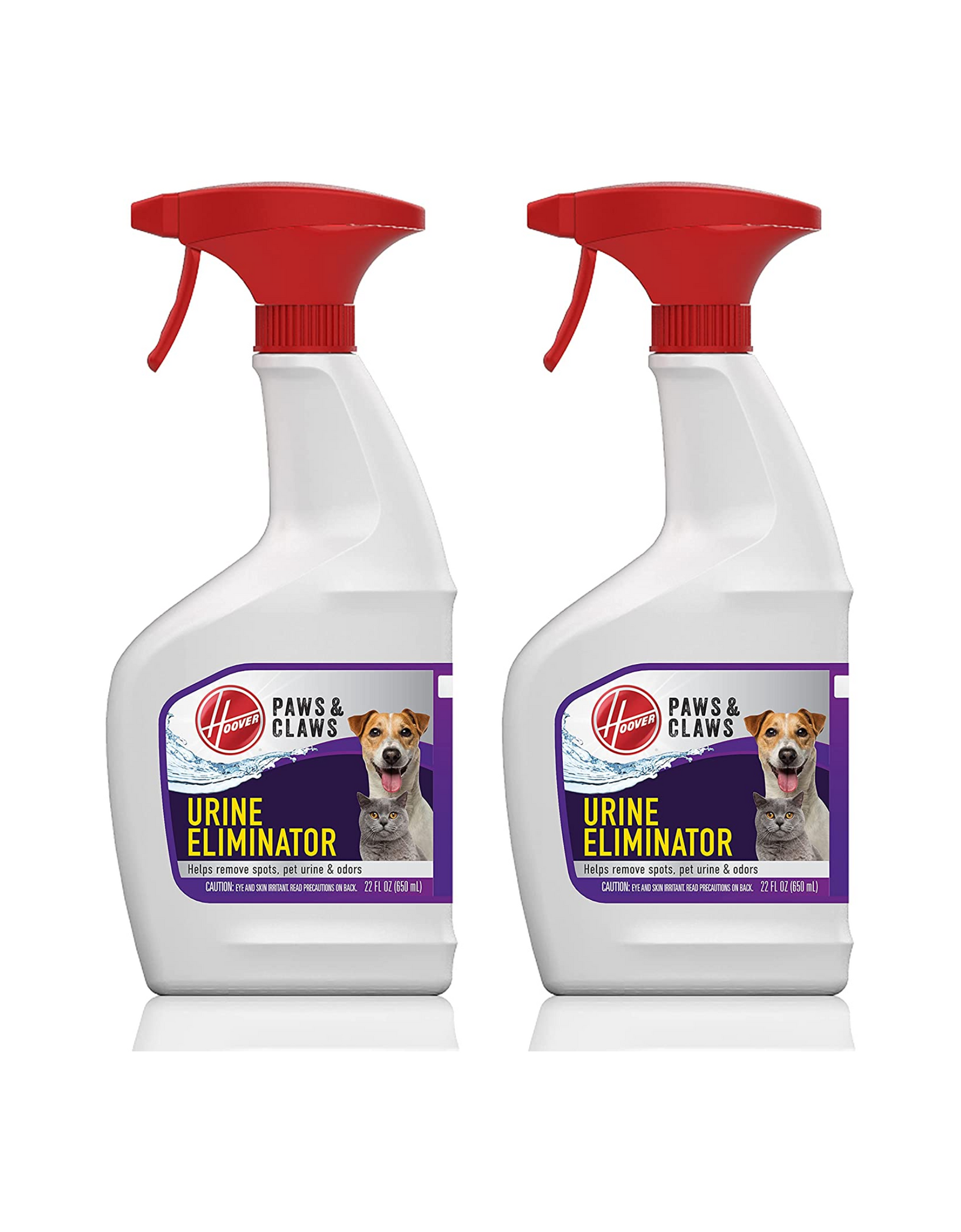 Hoover Paws & Claws Urine Eliminator Spray AH31601A, 22 fl oz, White (2 Pack)