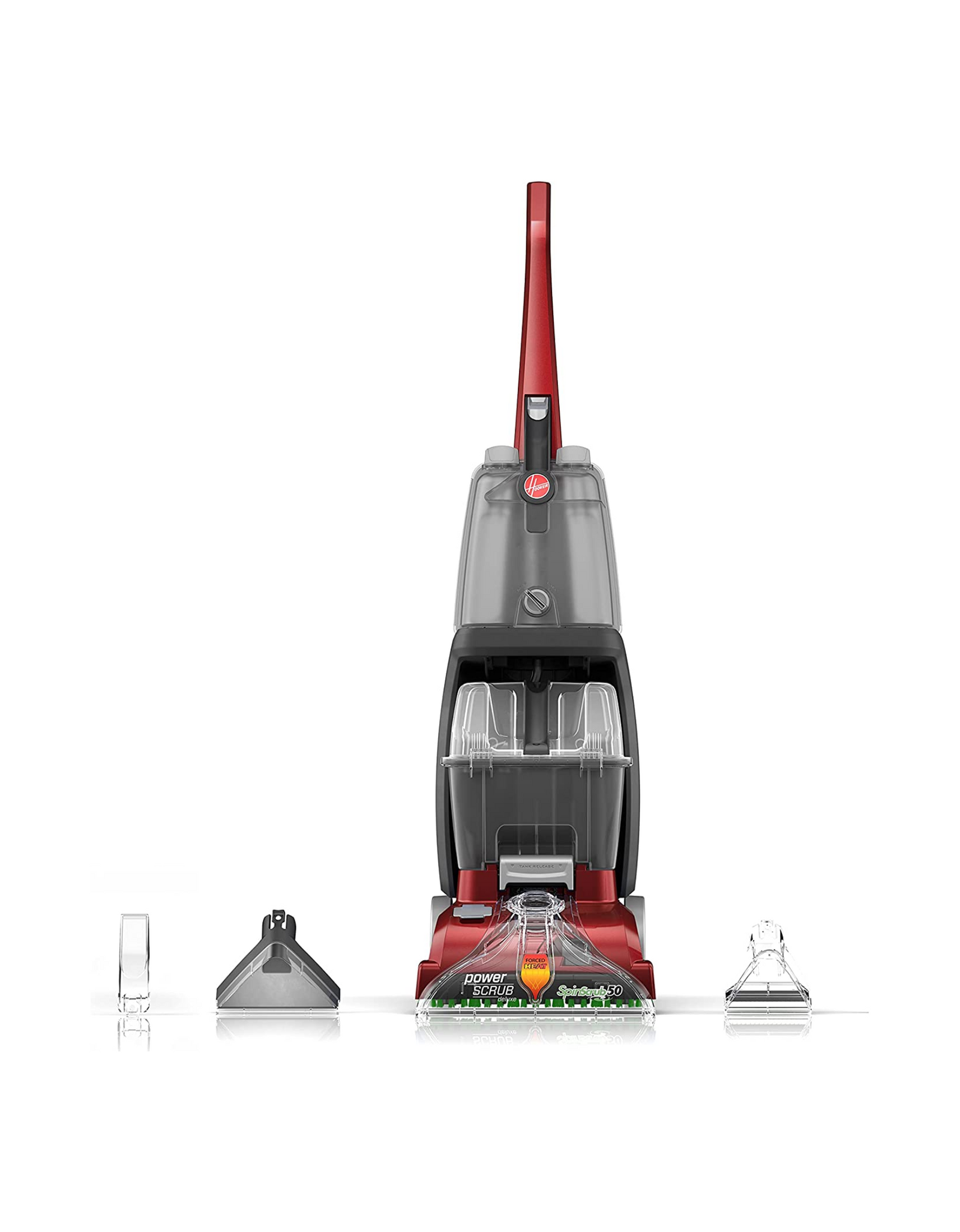 Hoover Power Scrub Deluxe Carpet Cleaner Machine FH50150, Red