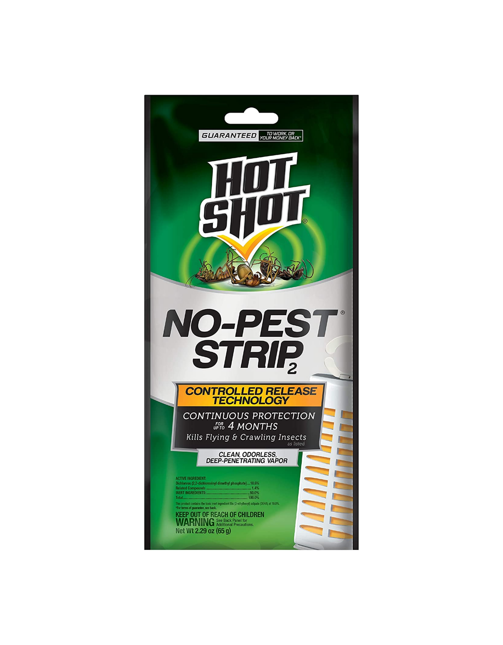 Hot Shot No-Pest Strip, Penetrating Vapor, 2.29 oz each, 12 Pack