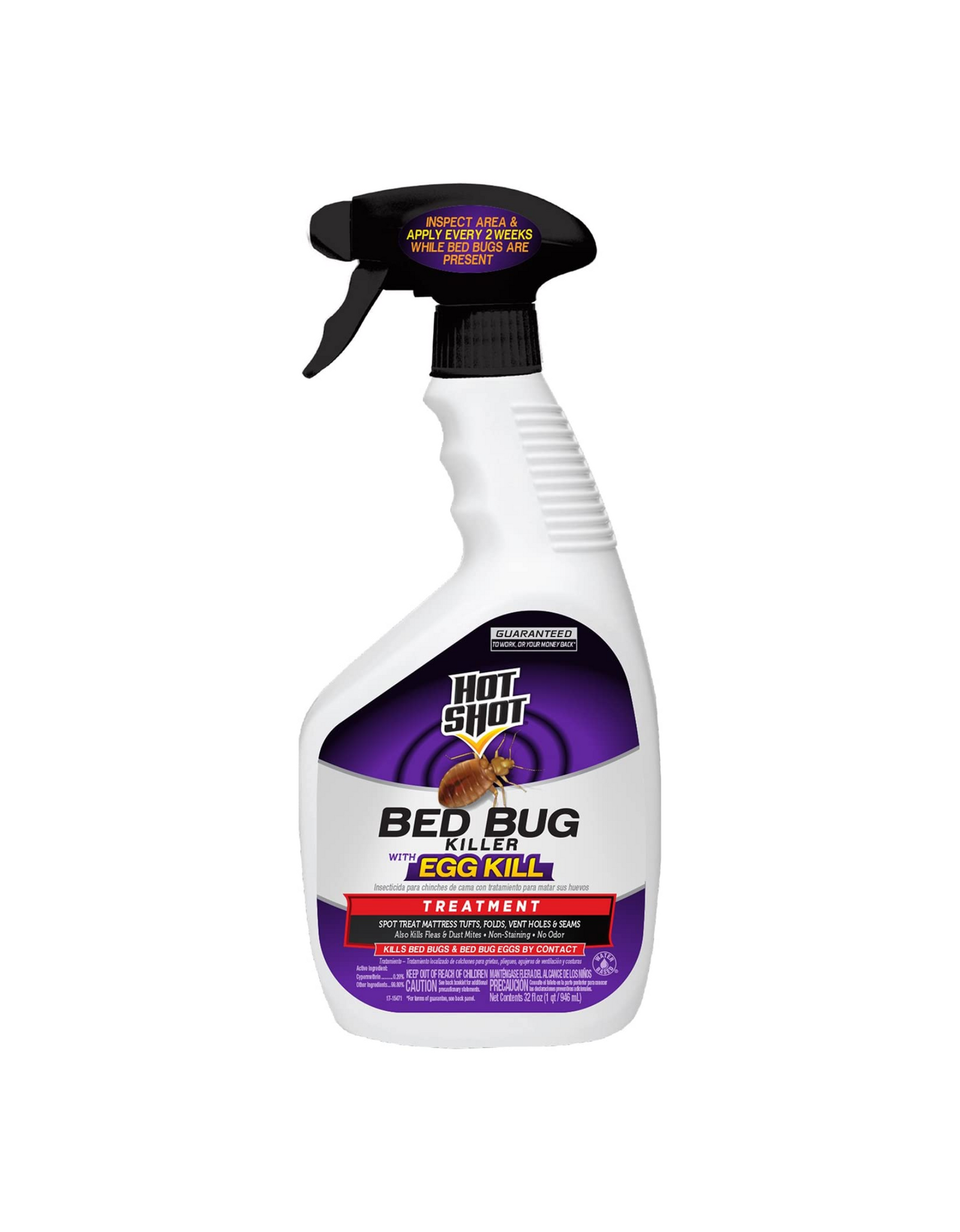 Hot Shot Ready-to-Use Bed Bug Killer Spray, Kills Bed Bugs and Eggs, 32 oz
