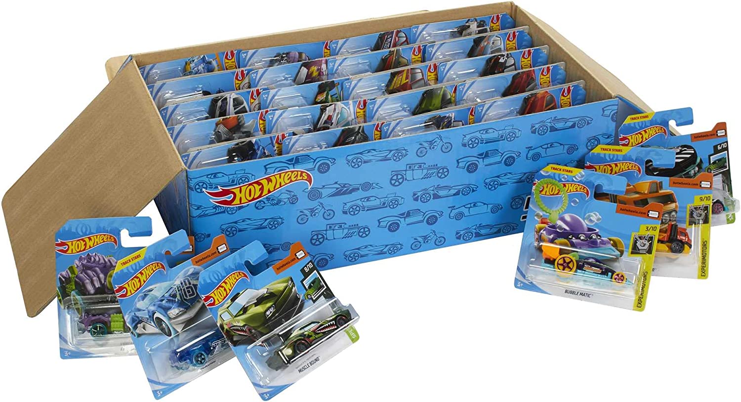 Hot Wheels 50-Car Pack, Styles May Vary - 1:64 Scale Vehicles Individually Packaged