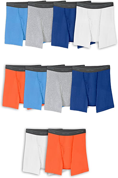  Fruit of the Loom Boy's Big Toddler Boxer Briefs, Tag Free &  Breathable Underwear, Multipacks, 10 Pack-Assorted Colors, Small: Clothing,  Shoes & Jewelry