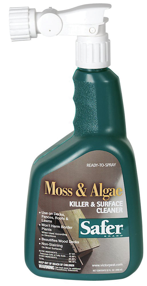 Woodstream Lawn & Grdn D-Safer Moss And Algae Killer And Surface Cleaner 32 Ounce