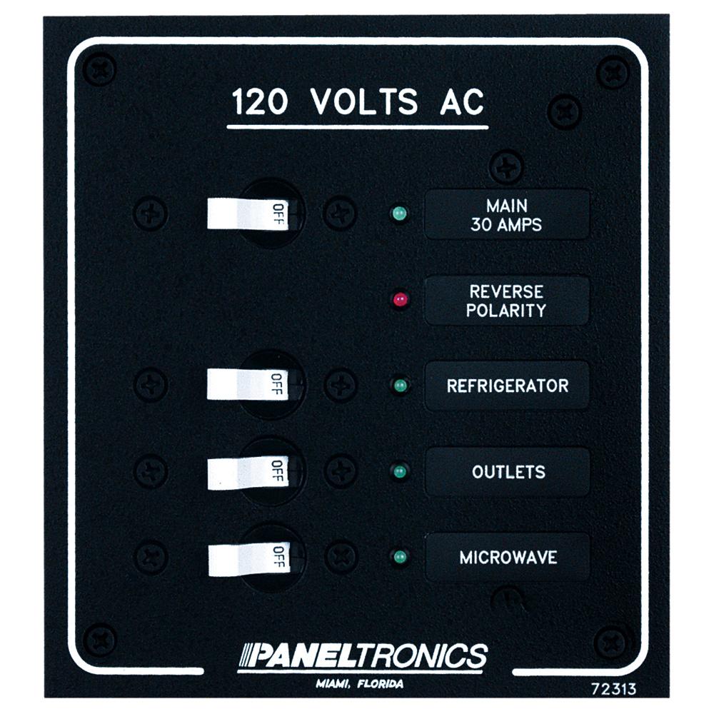 Paneltronics Standard AC 3 Position Breaker Panel & Main w-LEDs