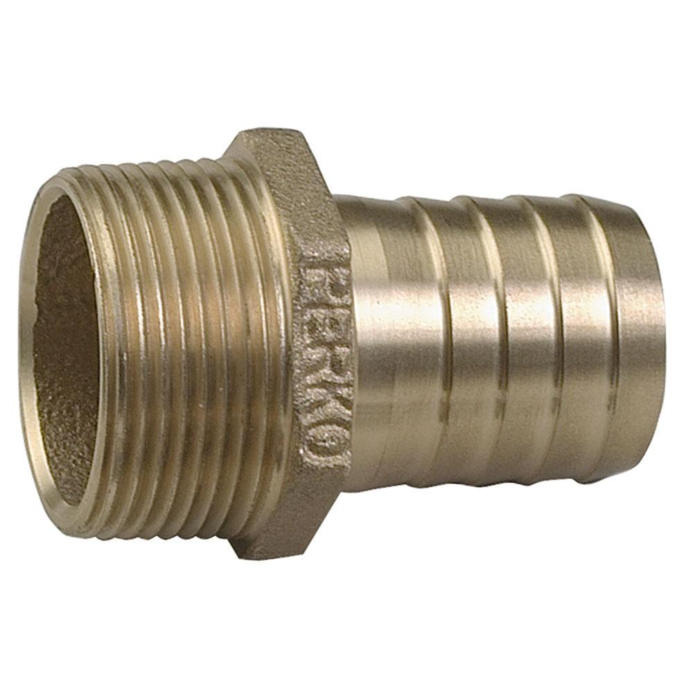 Perko 1-1-4" Pipe to Hose Adapter Straight Bronze MADE IN THE USA
