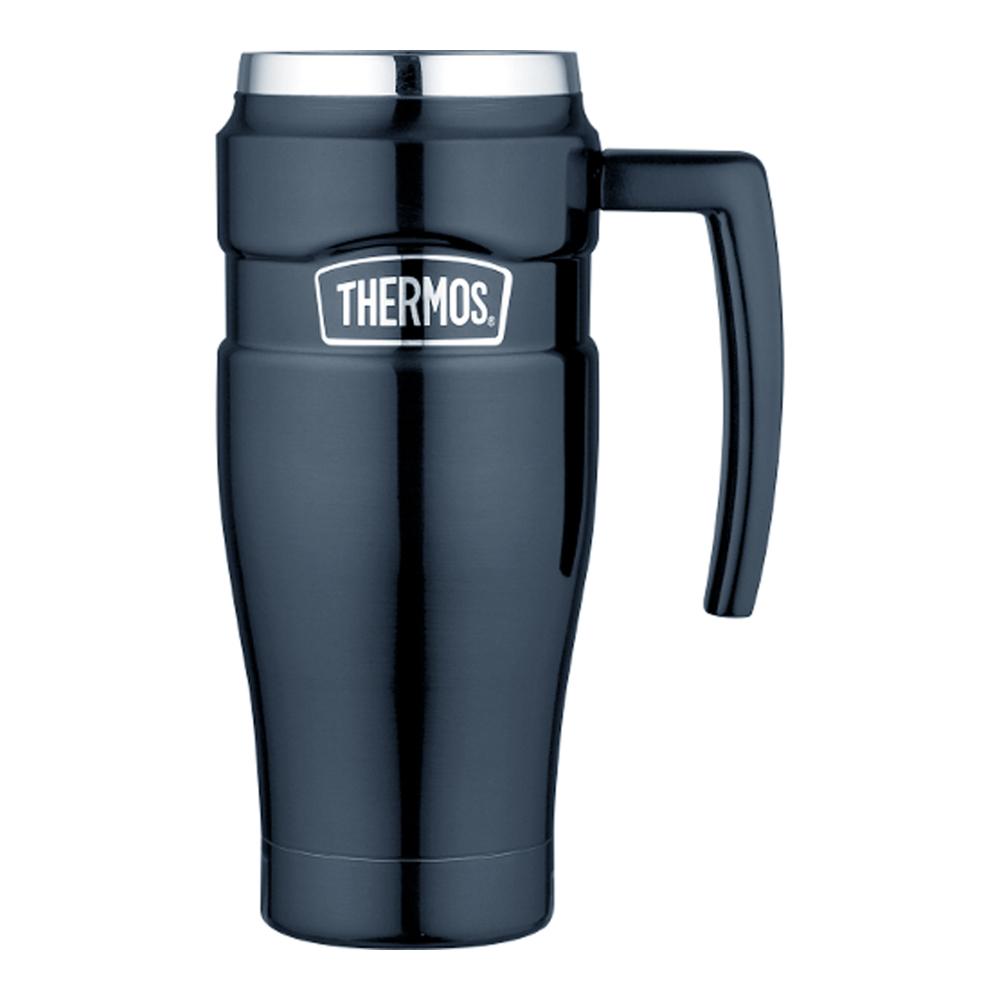 Thermos Stainless King™ Vacuum Insulated Travel Mug - 16 oz. - Stainless Steel-Midnight Blue