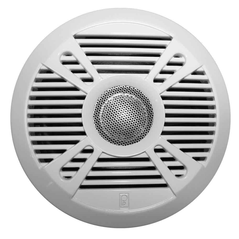 Poly-Planar MA7050 5" 2-Way Marine Speaker w-2 Grills - White & Graphite