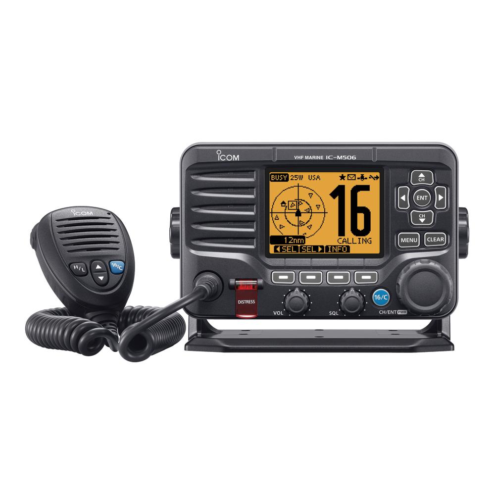 Icom M506 VHF Fixed Mount w-Front Mic & NMEA 0183-2000® - Black