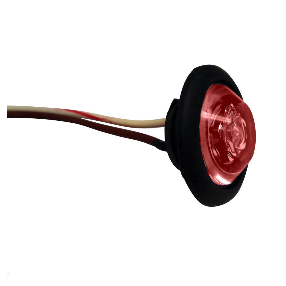 Innovative Lighting 1" Round LED "Shortie" Livewell-Bulkhead Light - Red LED-Black Grommet - 7 Lumens