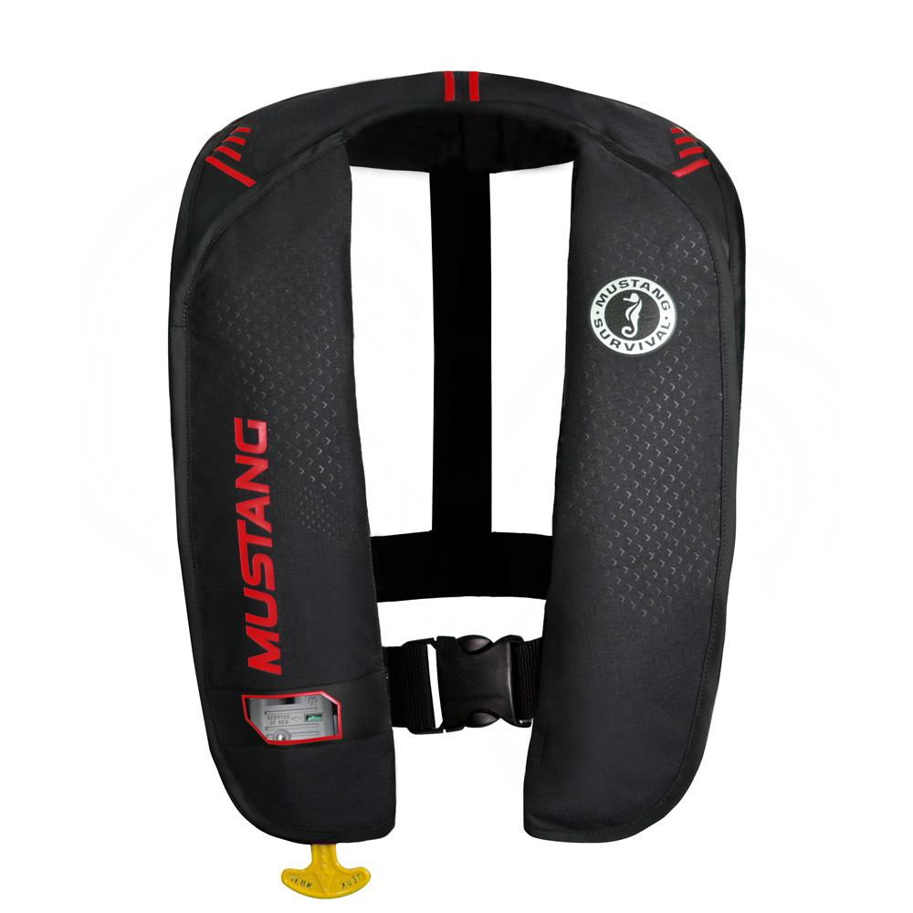 Mustang MIT 100 Inflatable Manual PFD - Black-Red