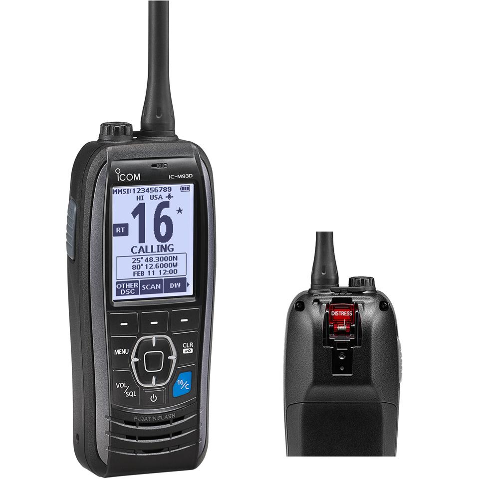 Icom M93D Handheld VHF Marine Transceiver w-GPS & DSC Built-In