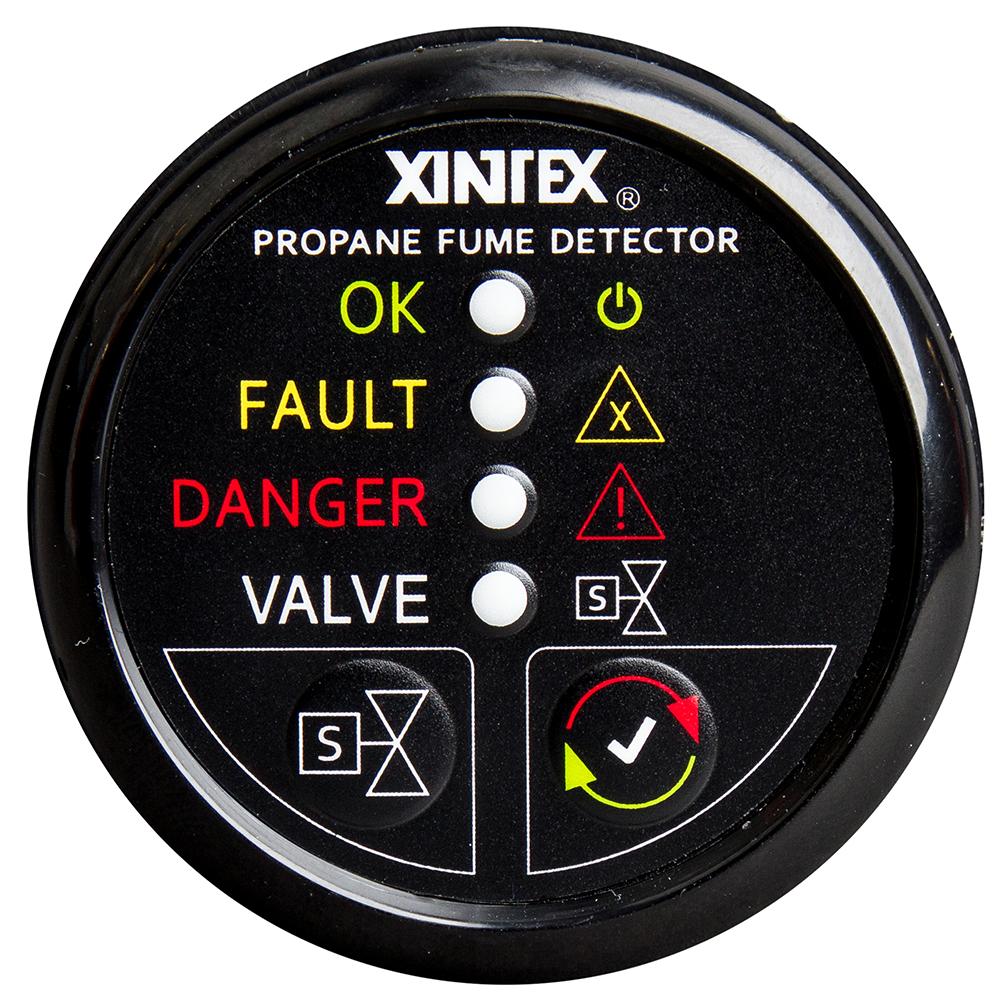 Xintex Propane Fume Detector w-Plastic Sensor & Solenoid Valve - Black Bezel Display